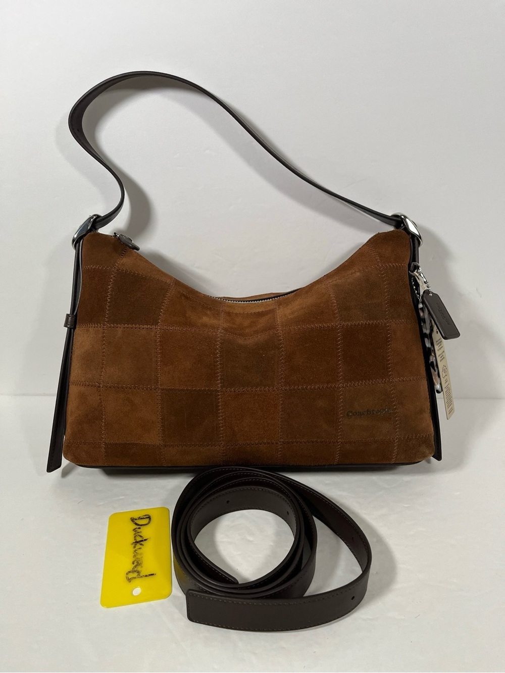 NWT Coach Coachtopia Alter/Ego Slouchy Shoulder Bag Suede/Silver/Russet CCL92